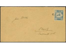 Courier: 1893, Leipzig 3 Pfg. graublau mit violettem Briefträgerstempel “G. Kroot” auf Briefkuvert. Die Marke links fehlerhaf