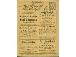 Brief- und Druckschriften-Expedition: 1873, Ganzsachenkarte 2 Pfg. mit Anzeigen in der Zusammenstellung II ungebraucht und ei