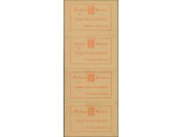 Privat-Stadtpost: 1899, Ganzsachenkarte auf Privatbestellung 3 Pfg. “Esslinger Brauerei-Gesellschaft” im Viererstreifen mit e