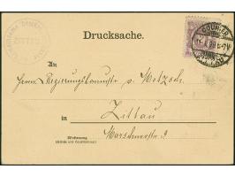 Courier: 1898, 2 Pfg. violett mit Stempel “COURIER ZITTAU 11.I.99” auf Drucksachenkarte mit Text der “Gemeinsame Ortskrankenk