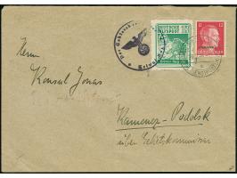 18 Pfennig Kriwoj Rog mit Dienstsiegelentwertung auf echt gelaufenem Brief mit entsprechender Zufrankatur Allgemeine Ausgabe 