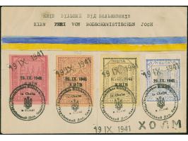 4. AUSGABE: Zur Erinnerung an das freie Kiew mit Aufdruck “19.IX.1941 KIEV”, sauber mit Siegel auf beschriftetem Umschlag, ei