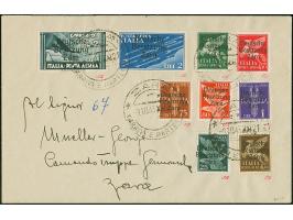 1943, Flugpost 25 Centesimi - 10 Lire, je farbfrisch und gut gezähnt, sauber mit Stempel “ZARA ARRIVE E PARTENZE -9.10.43” au