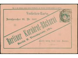 Berliner-Verkehrs-Anstalt: 1896, Ganzsachen-Doppelkarte auf Privat-Bestellung 1½ Pfg. “Berliner Kornbrot-Bäckerrei” mit Stemp
