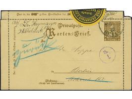Berliner Privatpost und Spedition A.G.: &nbsp;1895, Ganzsachen-Kartenbrief 3 Pfg. mit Stempel “PRIVATPOST BERLIN 8.10.96” und