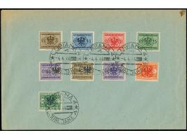 1944, 5 Centesimi - 2 Lire, sauber mit Stempel “LUBIANA -4.4.44” auf Blanko-Umschlag, tadellos, Fotoattest Kleymann BPP (2012