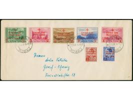 1944, Rotes Kreuz 0,15+0,85 af 25 Centesimi - 0,50+2 auf 2 Lire, sauber mit Stempel “ROZAJ 20.VIII.44” auf beschriftetem Umsc