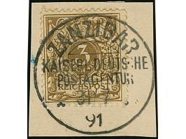 3 Pfg. mit zentrischem Letzttags-Stempel "ZANZIBAR 31/7 &nbsp;91" auf Briefstück, signiert Richter