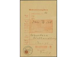 1915, “KOROGWE DOA 9.8.15” klar auf Posteinlieferungsschein für eine Postanweisung nach Tanga, leichte Spuren, in guter Erhal