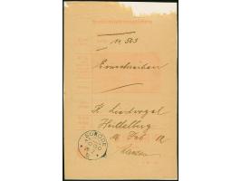 1912, “SOKODE TOGO 26.2.12” sehr klar auf Posteinlieferungsschein für einen R-Brief nach Heidelberg. Das Formular ist oben fe