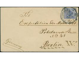 20 Pfg. mit sauber aufgesetztem "ZANZIBAR 4/10 90", auf Briefkuvert an die 'Expedition der Moden Welt', nach Berlin, mit Ausg