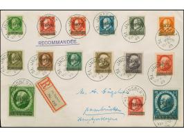 1920, Ludwig 5 Pfg.-5 M. kpl. mit Stempel "St. JNGBERT 18 MRZ 20" auf überfrankiertem Fernbrief nach Saarbrücken, Marken in t