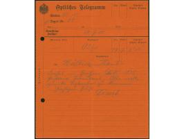 1905, Optisches Telegramm aus Outjo vom 17.7.1905 nach Karibib ohne weitere Vermerke. Das Formular ist zweimal gefaltet und l