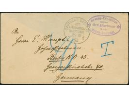 1893, "Nyassa-Expedition der Berliner Missions-Gesellschaft", ovaler violetter Stempel, klar abgeschlagen auf unfrankiertem B