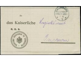 1915, “OKOMBAHE DSWA 1.4.15” auf komplettem “R.D.S.”-Faltbrief (Regenmess-Tabelle) nach Omaruru, in einwandfreier Erhaltung