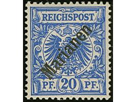1899, Diagonalaufdruck 20 Pfg. violettultramarin, postfrisch, tadellos, sign. R. Steuer BPP