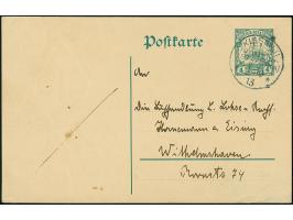 "KISSENJI 1.10 13" sauber Ganzsachenkarte 4 H. bedarfsgebraucht nach Wilhelmshaven. Rückseitig Schürfung (Adresse entfernt)