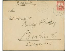 "MUAJA 31 8 11", sauber auf- und nebengesetzt auf 7½H. auf Bedarfsbrief nach Berlin. Marke durch Randklebung kleine Zahnfehle