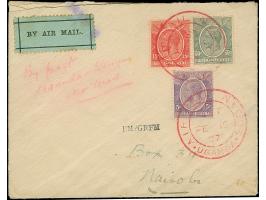 1927, First Flight Jinja - Kisumu, cover from Jinja addressed to Nairobi with arrival mark, with the special red cachet "AIR 