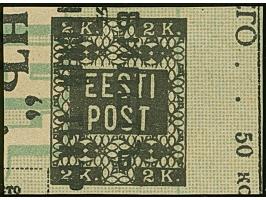 1918, Flower issue 2 kopeks black, Proof printed on front of cinema ticket, no gum as issued, fine