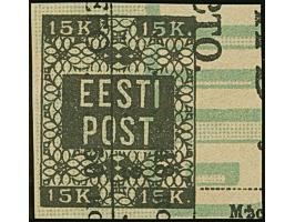 1918, Flower issue 15 kopeks black, Proof printed on front of cinema ticket, no gum as issued, fine, certificate Löbbering BP
