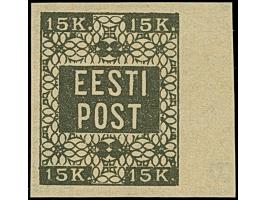 1918, Flower issue 15 kopeks black, Proof printed on reverse of cinema ticket, no gum as issued, fine, certificate Löbbering 