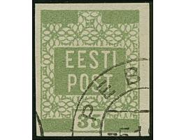 1918, Flower issue 35 kopek olive and gray, both fresh color, used, very fine, very scarce shades, gray shade signed Eichenth