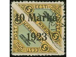 1923, Airmail 10 mark, Päevaleht perforation, used, very fine, a scarce stamp, signed Eichenthal and certificate v. Hoffmann