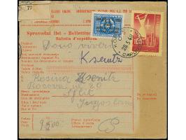 1949, Labour Day 100 l. “1 MAL 1948 V STO” and Yugoslavia Issue for Istrian 1,50 l. on0,50 din. tied by cds. “KOPER CAPODISTR