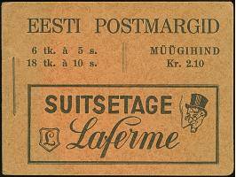 1928, Coat of arms, stamp booklet with all four panes and interleafes, original clip, slight discolouration on the cover, oth