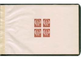 1935, King Peter II. 0,25-1,75 din. and 3-30 din., imperforate proofs in original colours, blocks of 4 on white paper (180x12