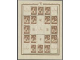 1941, 1. Stamps Exhibition Slavonski Brod 1,50 din. blue black and 3 din. deep brown, miniature sheets, mint never hinged, fi