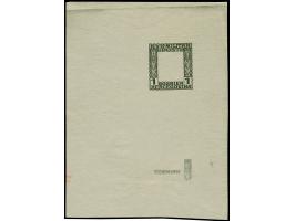 1912, Kaiser Franz Joseph I. 1 (H.) schwarz, Einzelabzug im Blockformat auf ungummiertem Papier, Druck nur des Rahmens und se