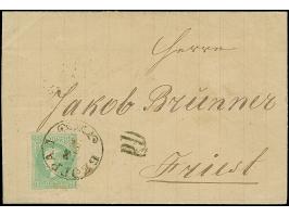 1869/71, Prince Milan IV. 35 pa. green tied by cds. “BEORGRAD 31.12.(75)” to letter sheet with black hand stamp “PD” via Wien