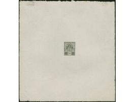 1918, Coat of Arms without value, imperforate single die proof in black on white, ungummed paper (165x170mm), small creases o