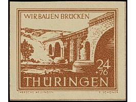 Sonderdrucke 10-24 Pfg. auf weißem Papier mit Vollgummi, dabei 12 Pfg. In 2 verschiedenen Nuancen, postfrisch, signiert Herbs