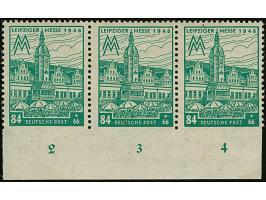 84 Pfg. im waagerechten Unterrand-3er-Streifen, unten ungezähnt, postfrisch, unsigniert