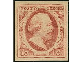 1852, King Wilhelm III. 10 c. carmine, plate VII, position 9, fresh colour and good margins all around, mint never hinged wit
