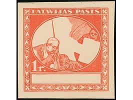 1920, Red Cross 20 kopeks -1 rubel red on chalky paper, frame only, without gum, scarce, fine