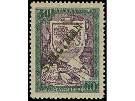 1925, Tercentenary of Liepaja 6-50 s., complete set, each with handstamp “SPECIMEN”; unused, few minor imperfections, signed 