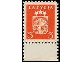 1940, Coat of arms 3 santimi orange, without watermark, mint never hinged, scarce, fine