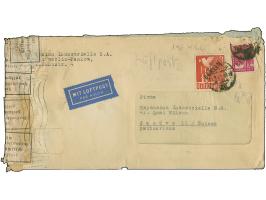 1948, Schwarzaufdruck 3 M. und 40 Pfg. mit Stempel “BERLIN N20 19.3.49” als portogerechte Frankatur auf langformatigem IAS-Lu