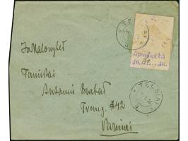 1920, Telsiai Postmaster Issue 30 skatiku, tied by cds. "TELSIAI 14.1.20" to cover to Varniai with arrival mark, the envelope