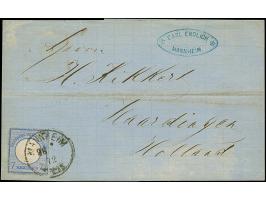 7 Kr. grauultramarin mit Plattenfehler “Rahmenbruch (Fleck) unter der linken Wertziffer” (Feld 77), mit EKr. “MANNHEIM 28.6.7