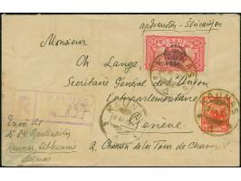 1924, War Oprhans Airmail 60 centu, with additional franking, tied by cds. “KAUNAS 31.III.1924” to slightly soiled registered