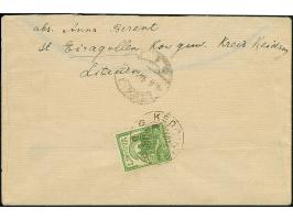 KEDAINIAI: 1921, Kaunas Castle Ruins 50 centu green, tied by cds. “KEDAINIAI 2.VI.24” to reverse of registered cover with han