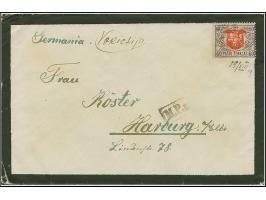 GRUZDIAI: 1919, Fourth Berlin Issue 60 skatiku, tied by handwritten cancellation “Gruzdiai 19/VIII” to censored mourning cove