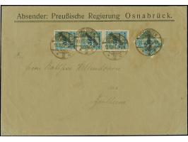 1923, Schlangenaufdruck 50 Mrd. M. im senkrechten Dreierstreifen und einer vor dem Aufkleben stark fehlerhaften Einzelmarke j