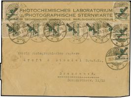 1923, Schlangenaufdruck 2 Mrd. M., 40 Stück in Einheiten und Einzelmarken vorder- und rückseitig als tarifgerechte Mehrfachfr