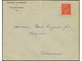 1914, Handelskammermarke, sauber mit Ovalstempel und L1-Datumsstempel “15 SEP 1914” auf Vordruck-Ortsbrief, einmal senkrecht 